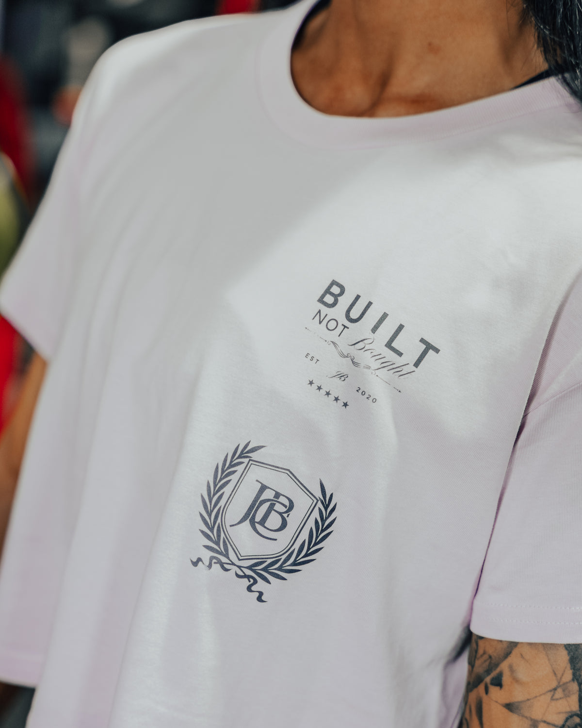 Built Not Bought™ Heritage Crop Tee – Lilac